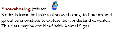Snowshoeing